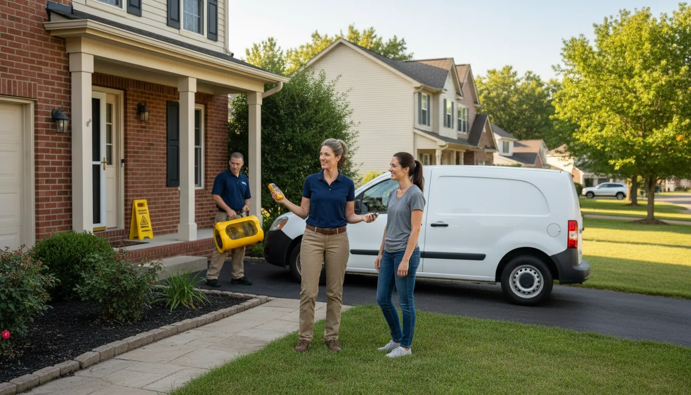 Residential water damage restoration in Gardner, IL